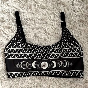 Boho Graphic Moon Sports Bra